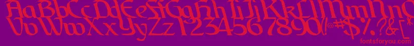 BrainRegularTtstd Font – Red Fonts on Purple Background