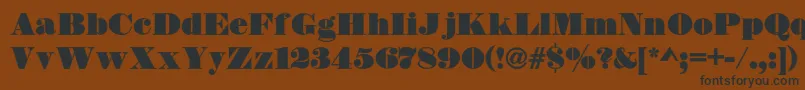 DsThorowgoodContour Font – Black Fonts on Brown Background