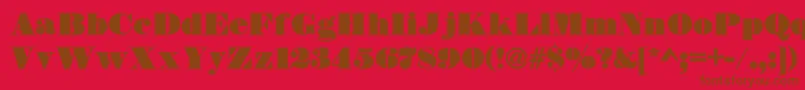 DsThorowgoodContour Font – Brown Fonts on Red Background
