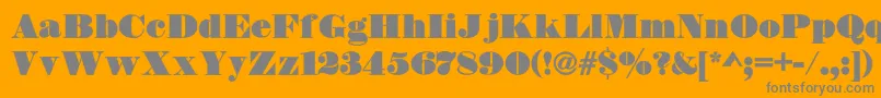DsThorowgoodContour-Schriftart – Graue Schriften auf orangefarbenem Hintergrund