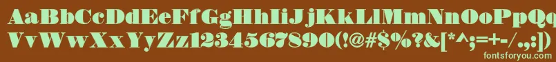 DsThorowgoodContour Font – Green Fonts on Brown Background