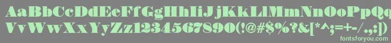 Czcionka DsThorowgoodContour – zielone czcionki na szarym tle