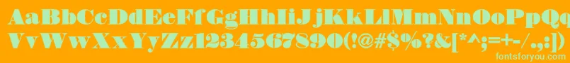 DsThorowgoodContour Font – Green Fonts on Orange Background