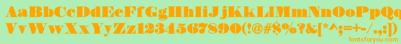 DsThorowgoodContour Font – Orange Fonts on Green Background