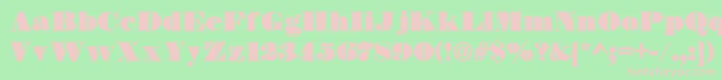 DsThorowgoodContour Font – Pink Fonts on Green Background