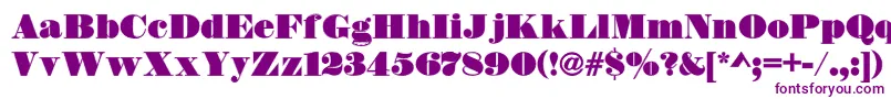 Czcionka DsThorowgoodContour – fioletowe czcionki