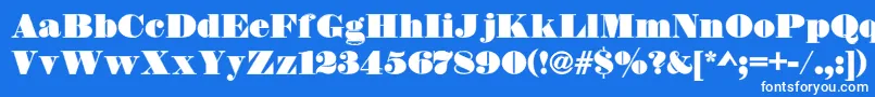 DsThorowgoodContour Font – White Fonts on Blue Background