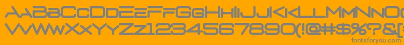 D3euronismB Font – Gray Fonts on Orange Background