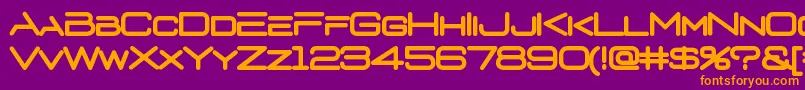 D3euronismB Font – Orange Fonts on Purple Background