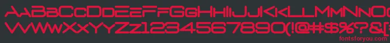 D3euronismB Font – Red Fonts on Black Background