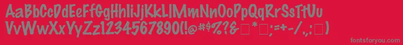 ScrawlinSsi Font – Gray Fonts on Red Background