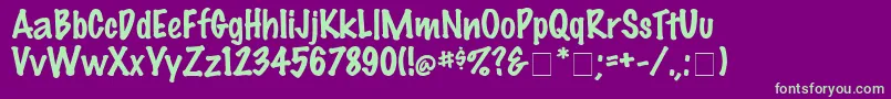 Saiba mais sobre a fonte ScrawlinSsi Fonte ScrawlinSsi – fontes verdes em um fundo violeta