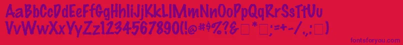 ScrawlinSsi Font – Purple Fonts on Red Background