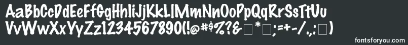 ScrawlinSsi Font – White Fonts on Black Background