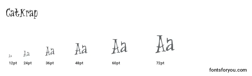 sizes of catkrap font, catkrap sizes