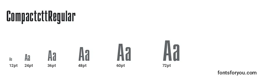 sizes of compactcttregular font, compactcttregular sizes