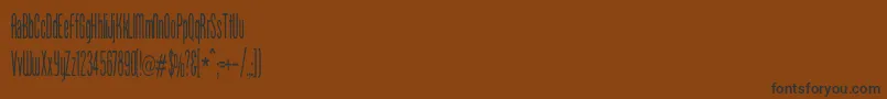 Czcionka Garnette – czarne czcionki na brązowym tle