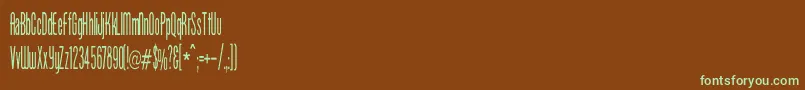 Czcionka Garnette – zielone czcionki na brązowym tle