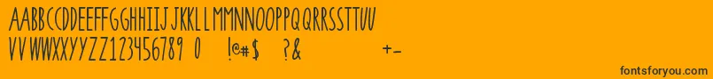 SuperrawRegular-fontti – mustat fontit oranssilla taustalla