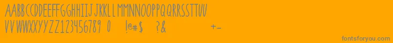 SuperrawRegular Font – Gray Fonts on Orange Background