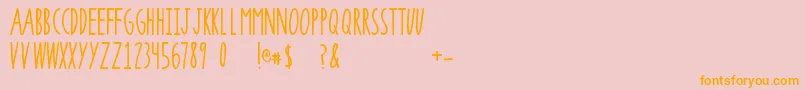 SuperrawRegular Font – Orange Fonts on Pink Background