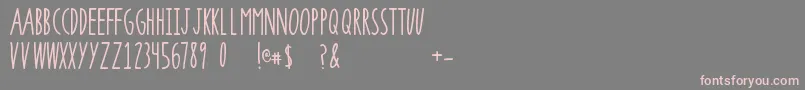 SuperrawRegular Font – Pink Fonts on Gray Background
