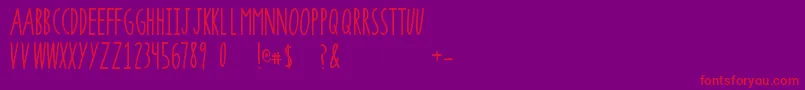 SuperrawRegular Font – Red Fonts on Purple Background