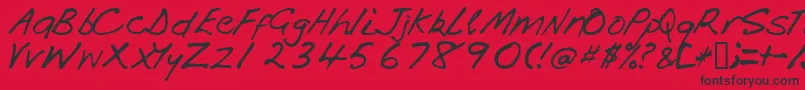 Шрифт Handi – чёрные шрифты на красном фоне