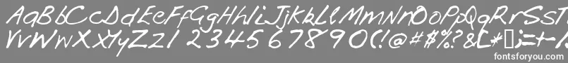 フォントHandi – 灰色の背景に白い文字