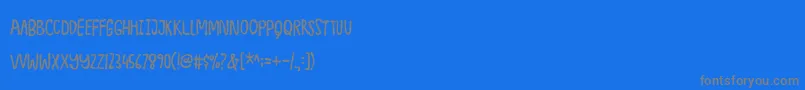 fuente JunkyardPlushDemo – Fuentes Grises Sobre Fondo Azul
