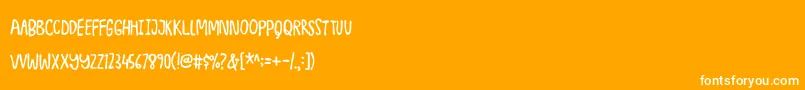 JunkyardPlushDemo Font – White Fonts on Orange Background
