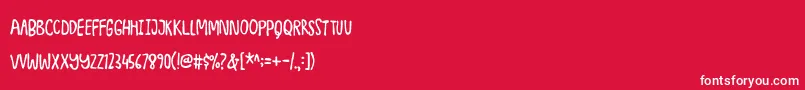 JunkyardPlushDemo Font – White Fonts on Red Background