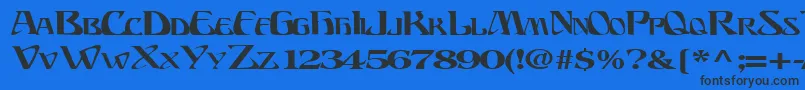 BillionsfontRegularTtext Font – Black Fonts on Blue Background