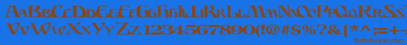 BillionsfontRegularTtext Font – Brown Fonts on Blue Background