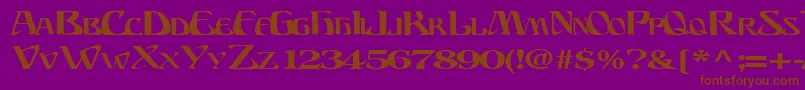 BillionsfontRegularTtext-Schriftart – Braune Schriften auf violettem Hintergrund