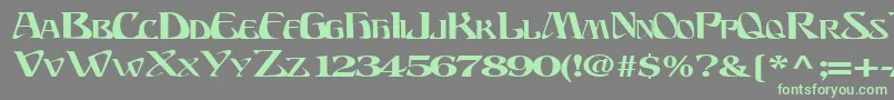 BillionsfontRegularTtext Font – Green Fonts on Gray Background