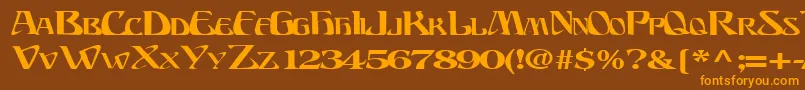 BillionsfontRegularTtext Font – Orange Fonts on Brown Background