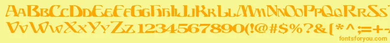 BillionsfontRegularTtext Font – Orange Fonts on Yellow Background