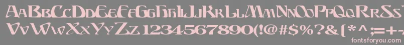 BillionsfontRegularTtext Font – Pink Fonts on Gray Background