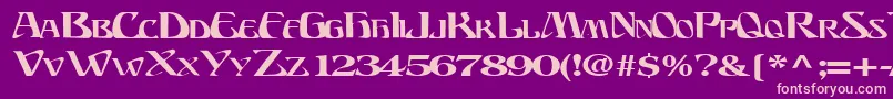 BillionsfontRegularTtext Font – Pink Fonts on Purple Background