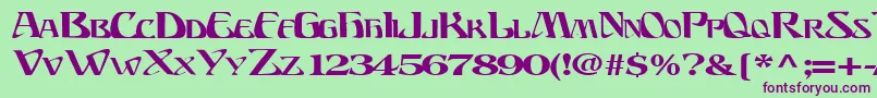 BillionsfontRegularTtext Font – Purple Fonts on Green Background