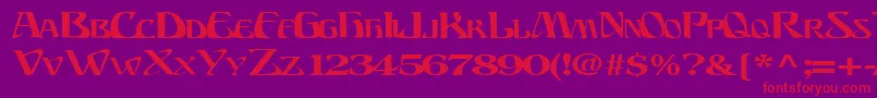 BillionsfontRegularTtext-Schriftart – Rote Schriften auf violettem Hintergrund