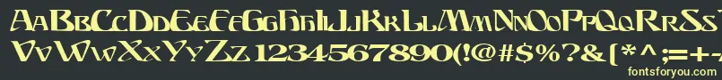 BillionsfontRegularTtext Font – Yellow Fonts on Black Background