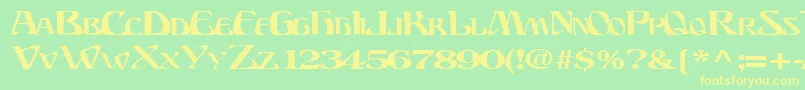 BillionsfontRegularTtext Font – Yellow Fonts on Green Background