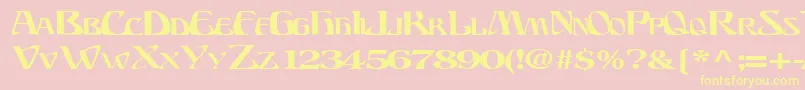 BillionsfontRegularTtext-Schriftart – Gelbe Schriften auf rosa Hintergrund