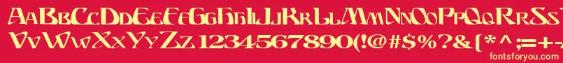 BillionsfontRegularTtext Font – Yellow Fonts on Red Background