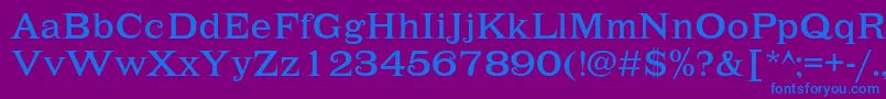 Lehmannc-Schriftart – Blaue Schriften auf violettem Hintergrund