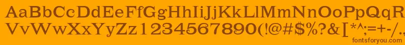 Lehmannc Font – Brown Fonts on Orange Background