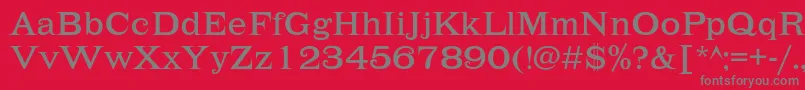 フォントLehmannc – 赤い背景に灰色の文字