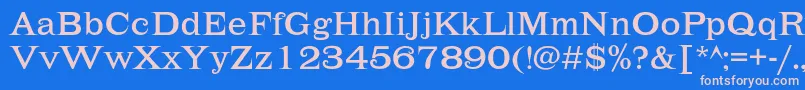 Lehmannc Font – Pink Fonts on Blue Background
